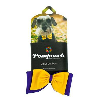 Pomchie Purple and Yellow Pompooch Bowtie