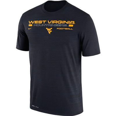 West Virginia Nike Men's Legend Velocity Short Sleeve Tee NAVY