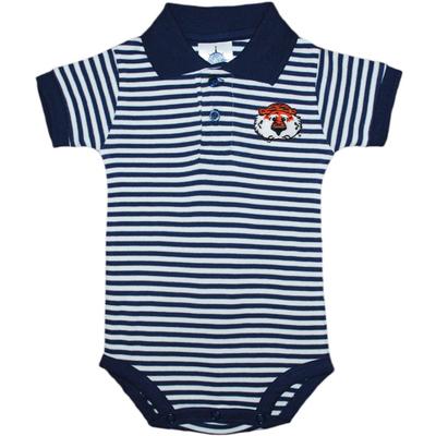Auburn Infant Striped Polo Bodysuit