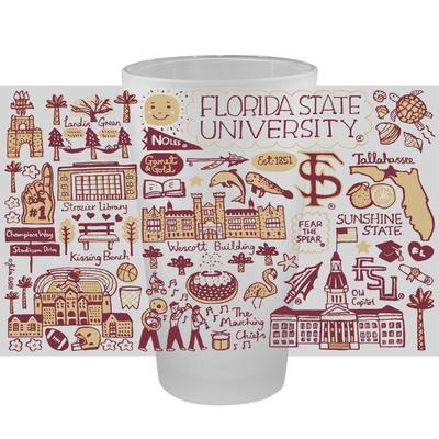 Florida State Julia Gash 16oz Frosted Pint Glass