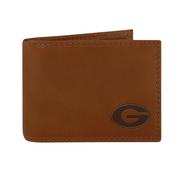  Georgia Zep- Pro Brown Leather Embossed Bifold Wallet