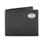  Georgia Zep- Pro Black Leather Concho Bifold Wallet