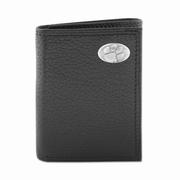  Clemson Zep- Pro Black Leather Concho Trifold Wallet