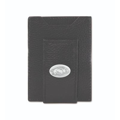 Arkansas Zep-Pro Black Leather Concho Front Pocket Wallet