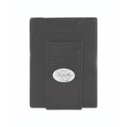  West Virginia Zep- Pro Black Leather Concho Front Pocket Wallet