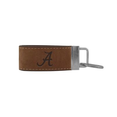 Alabama Zeppro All Leather Embossed Key Fob