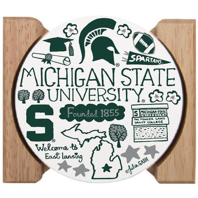 Michigan State Julia Gash Drink Coasters (4 Pack)