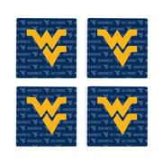  West Virginia 4- Pack Primary Repeat Logo Coaster