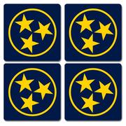  Blue And Gold Legacy Tri- Star Coaster 4- Pack