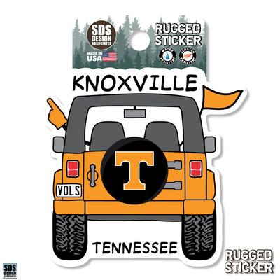 Tennessee Seasons Design Cartoon Jeep 3.25