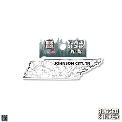 Seasons Design Johnson City State Map 3.25