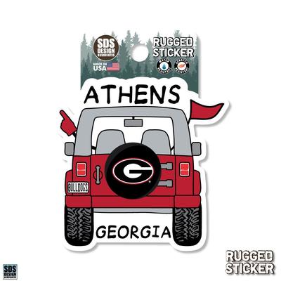 Georgia Seasons Design Cartoon Jeep 3.25