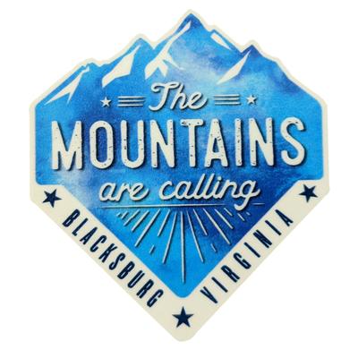 Blacksburg Seasons Designs Mountains Calling Rugged Sticker
