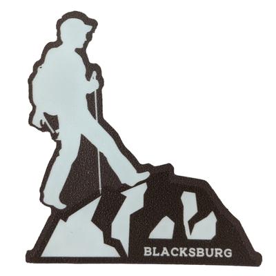 Blacksburg Seasons Designs Male Hiker Rugged Sticker