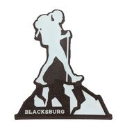  Blacksburg Seasons Designs Female Hiker Rugged Sticker