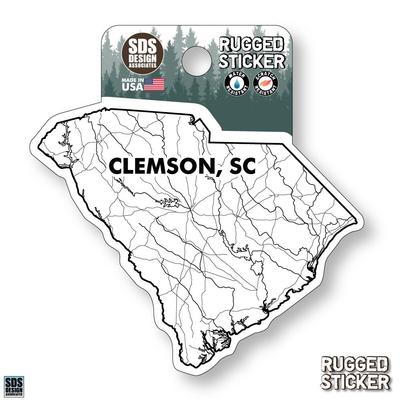 Seasons Design Clemson State Map 3.25