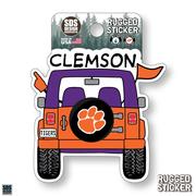  Clemson Seasons Design Cartoon Jeep 3.25 