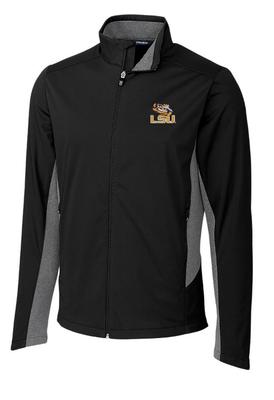 LSU Cutter & Buck Big & Tall Navigate Softshell Jacket