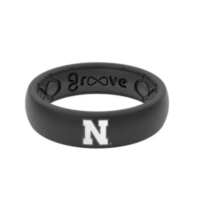 Nebraska Thin Cornhuskers Groove Life Ring