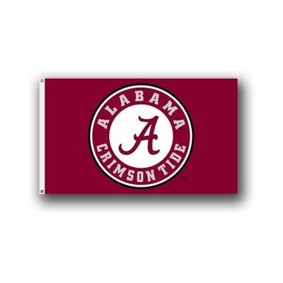 Alabama Circle Logo House Flag 3'x5'