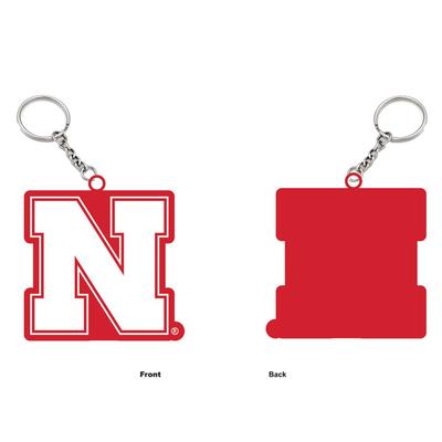 Nebraska Rubber Keychain