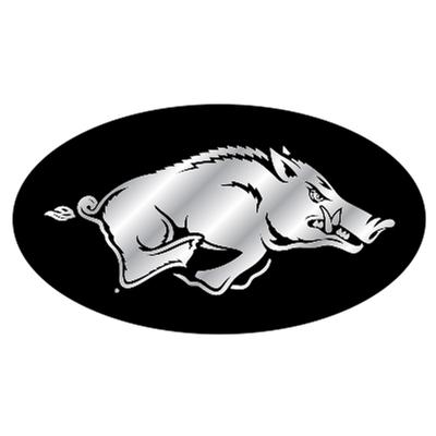 Arkansas Mirrored Hitch Cover Razorback Logo 