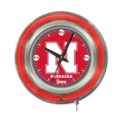 Nebraska 15 inch Neon Wall Clock