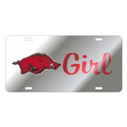  Arkansas Logo Girl License Plate