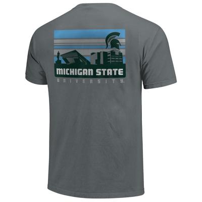 Michigan State Comfort Colors Campus Skyline Tee