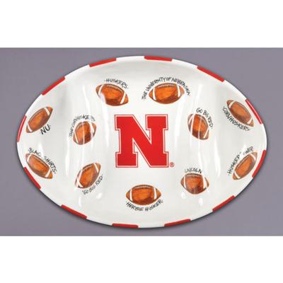 Nebraska Magnolia Lane Football Platter