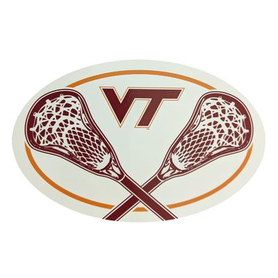 Virginia Tech Lacrosse Oval Magnet