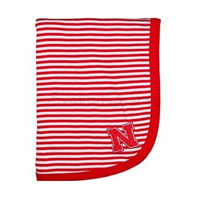 Nebraska Striped Knit Baby Blanket