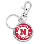  Nebraska Stuck On You Circle Keychain