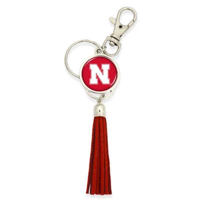 Nebraska Long Tassel Keychain