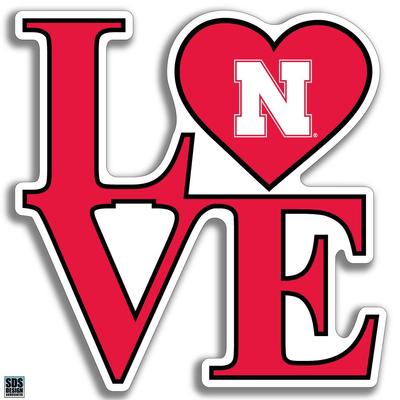 Nebraska 6 in Love Decal