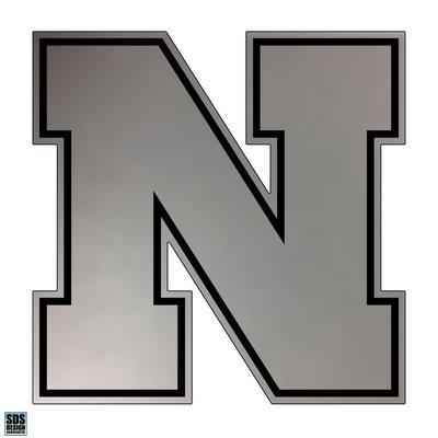 Nebraska 3 in Chrome N Logo Decal