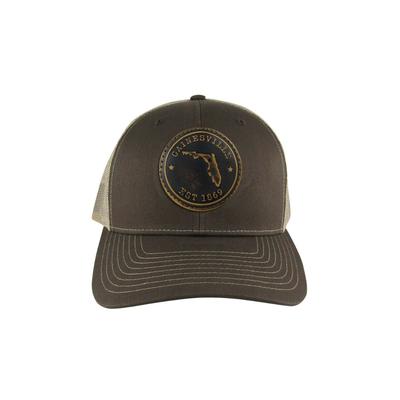 Gainesville Zeppro Leather Circle Patch Adjustable Hat