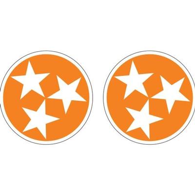 Tennessee State Tristar Decal 2 Pack