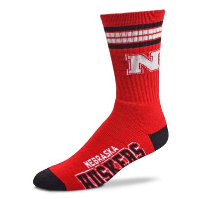 Nebraska YOUTH 4-Stripe Deuce Sock