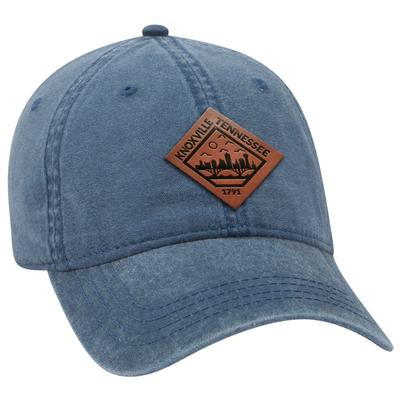 Uscape Knoxville Vintage Wash Adjustable Faux Leather Patch Hat