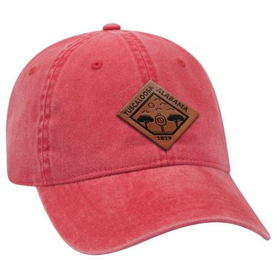 Uscape Tuscaloosa Vintage Wash Adjustable Faux Leather Patch Hat