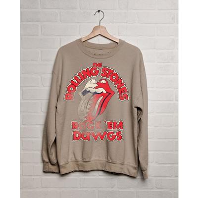 Georgia Rolling Stones Rock'em  Dawgs Thrifted Sweatshirt