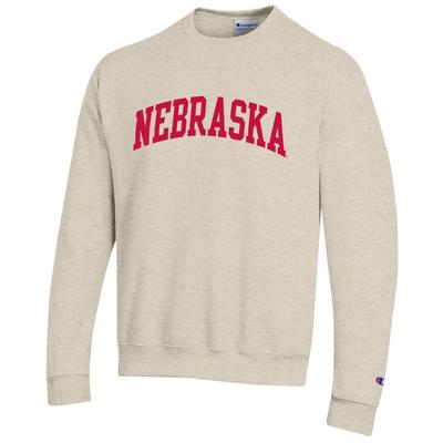 Nebraska Champion Oatmeal Arch Fleece Sweatshirt