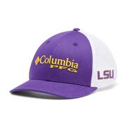  Lsu Columbia Youth Pfg Mesh Snapback Hat