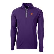 Clemson Cutter And Buck Adapt Eco Knit 1/4 Zip Pullover