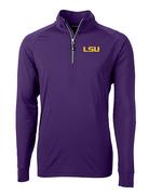  Lsu Cutter And Buck Adapt Eco Knit 1/4 Zip Pullover