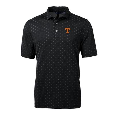 Tennessee Cutter & Buck Virtue Eco Pique Tile Print Polo BLACK
