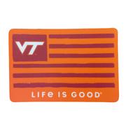  Virginia Tech Life Is Good Flag Decal
