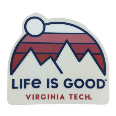 Virginia Tech Life is Good Mountain Decal