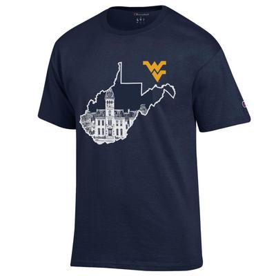 West Virginia Champion Men's State Building Logo Tee